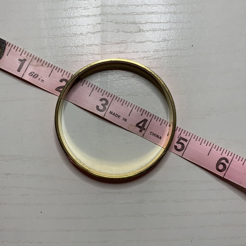 Vintage Y2K J.Crew Coral Orange Skinny Enamel Gold Bangle Bracelet - Picture 7 of 7